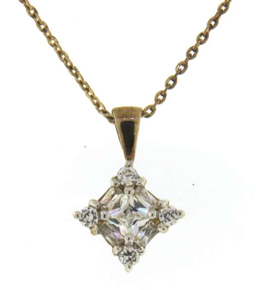 Sterling Silver CZ Star Necklace