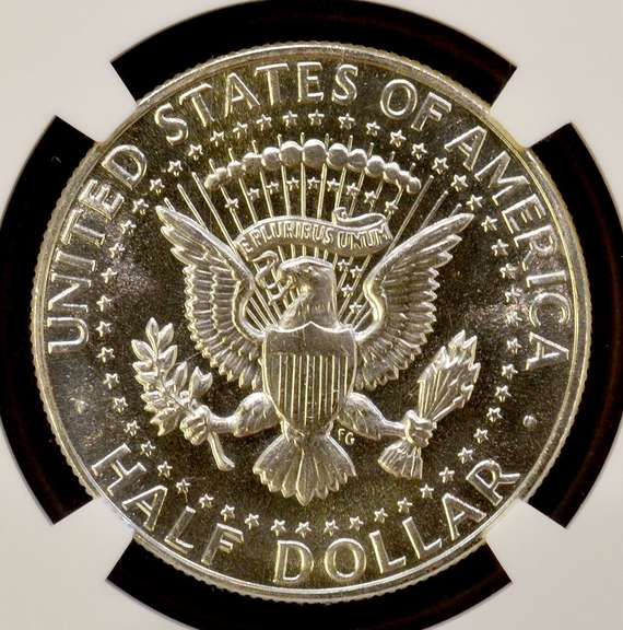 1966 SMS Doubled Die Obverse 50c, MS67 NGC