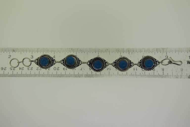Silver-Tone Quartz Gemstone Bracelet