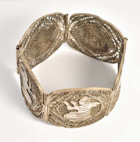 Fun Filigree Egyptian Sterling Bracelet
