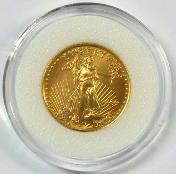 Superb Gem BU 1999 $1 American gold Eagle coin