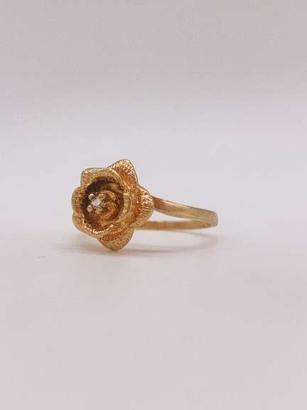 14kt Solid Gold & Diamond Ring