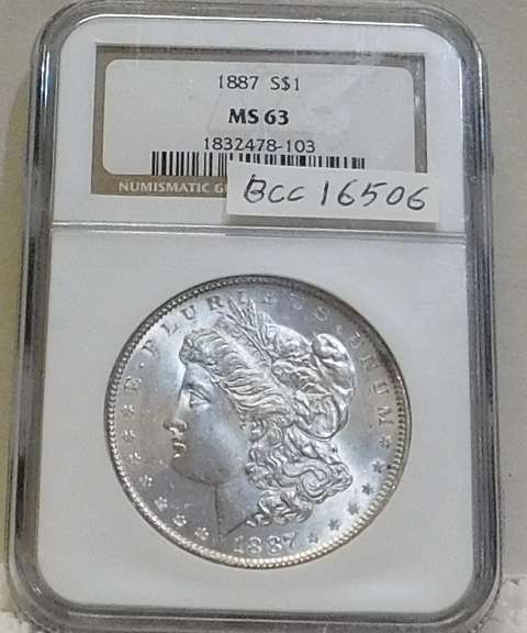1887 Morgan Dol NGC MS-63