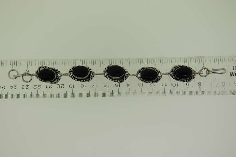 Silver-Tone Quartz Gemstone Bracelet
