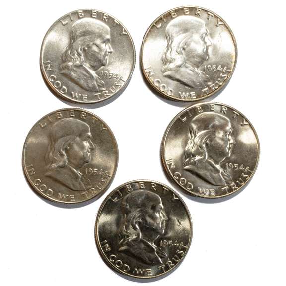 5  Frosty White BU 1954 P D S