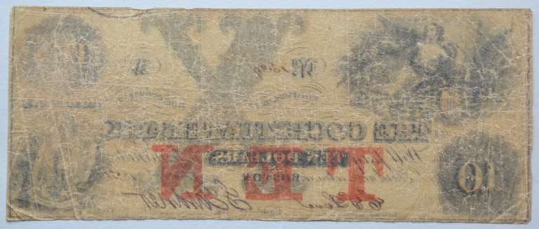 $ 10 Cochituate Bank Boston 1851  Note