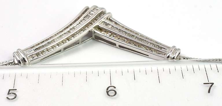 Sparkling Diamond Necklace in 10KT White Gold