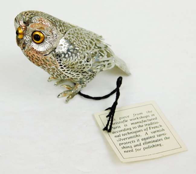 Vintage Christofle Paris Owl Figurine