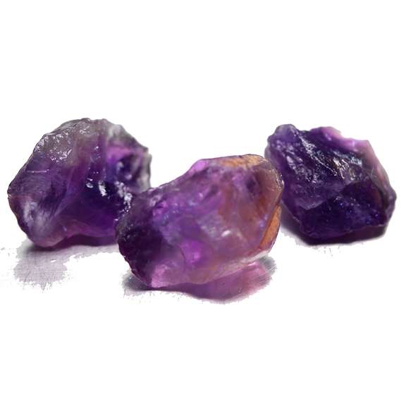 Collectors rich untreated 21.37ct uncut Amethyst set