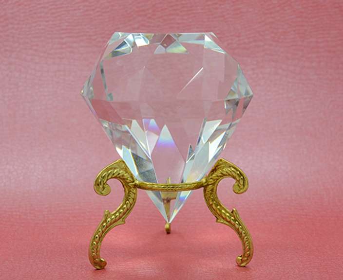 Tiffany & Co Faceted Clear Crystal Paper Weight