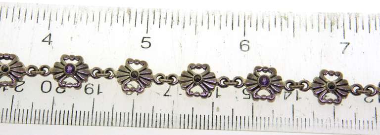 Sterling Silver Eleven Motifs flowers Bracelet