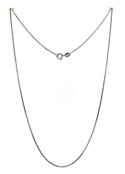 Italian Sterling Silver Box Chain Necklace