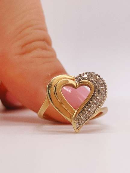 10kt Solid Yellow Gold Diamond Ring