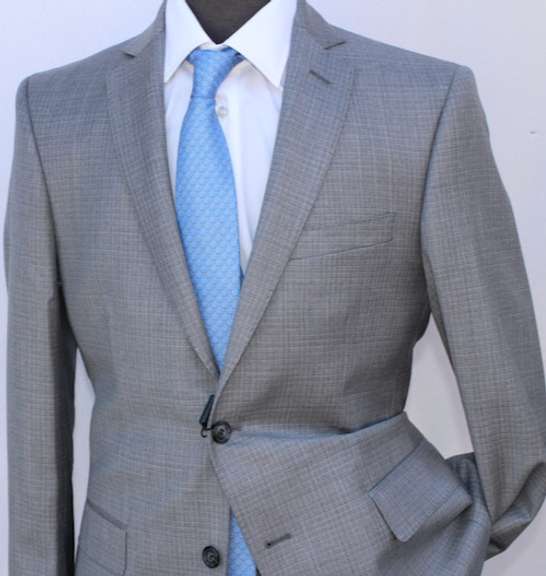 Designer Gray Color Slim Fit Suit, By Galante