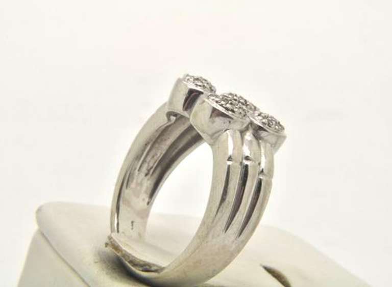 LADIES 18 KT WHITE GOLD DIAMOND RING