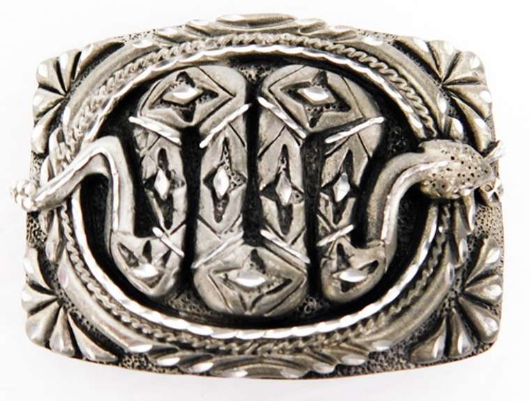 Ornate Cobra Snake Belt Buckle