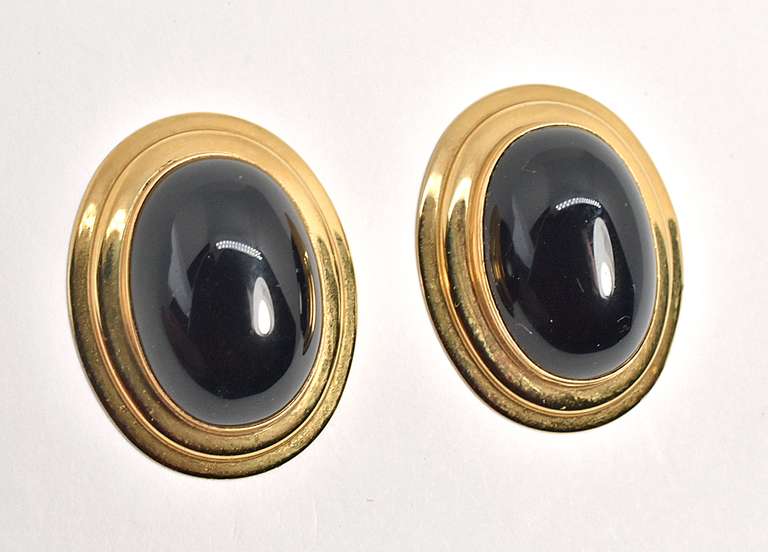 Popular Onyx and Gold Earrings