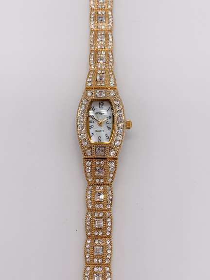18kt Gold Plated Ladies Geneva Watch