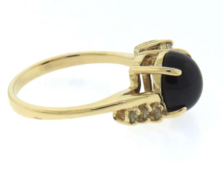 Favorite Pink Tourmaline Cab and Diamond Ring