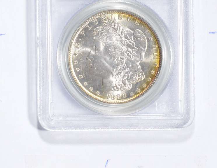 MS64 1886 Morgan Silver Dollar - Graded PCGS