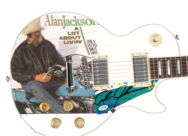 Alan Jackson Autographed Poster Album Lp Cd Photo Guitar ACOA