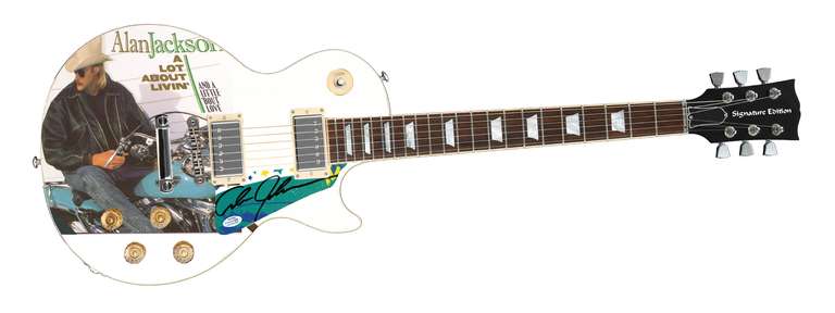 Alan Jackson Autographed Poster Album Lp Cd Photo Guitar ACOA