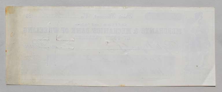 $ 100 Merchants & Mechanics Bank of Wheeling At Point Pleasant April 23 1855 Note