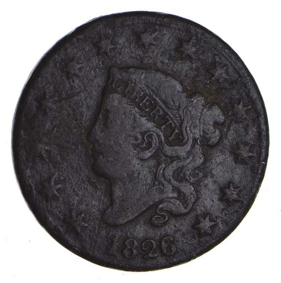 1826 Matron Head Large Cent - Circulated