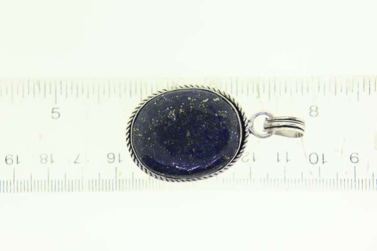 Silver-Tone Quartz Gemstone Pendant