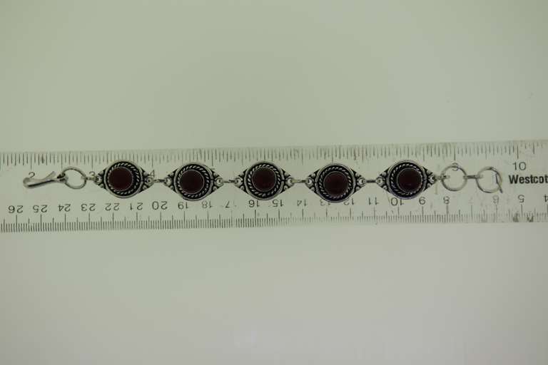Silver-Tone Quartz Gemstone Bracelet