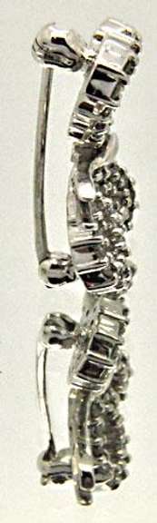 14 KT WHITE GOLD & DIAMOND BUTTERFLY BROOCH.