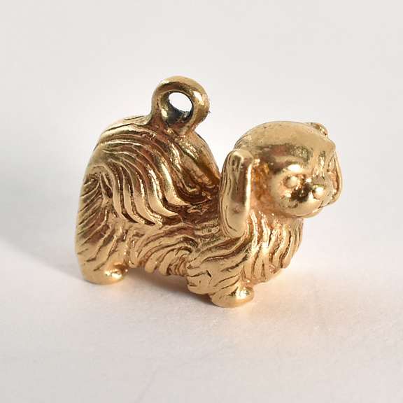 Cute Small Dog 14k Charm