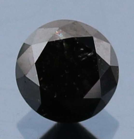 Very fine 1.06ct smooth cut Black Diamond solitaire
