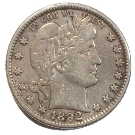 1892 O Barber Quarter