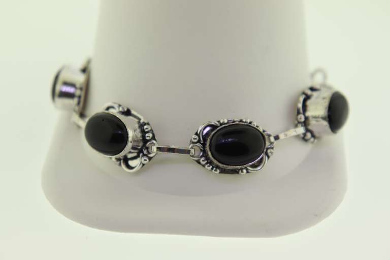 Silver-Tone Quartz Gemstone Bracelet