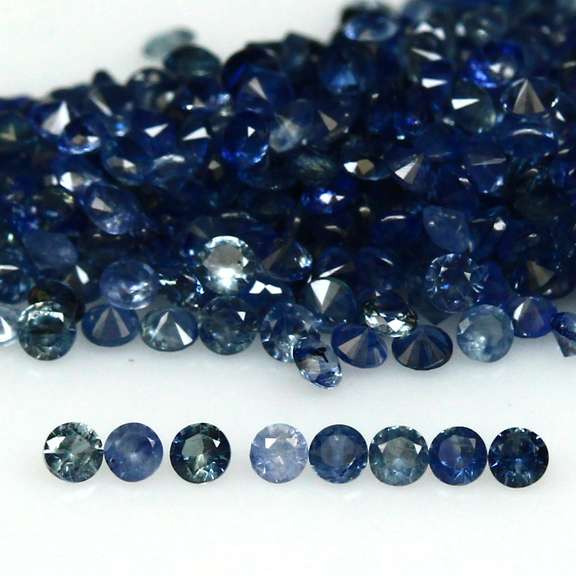 Multi-hue 6.24ct blue Sapphire set