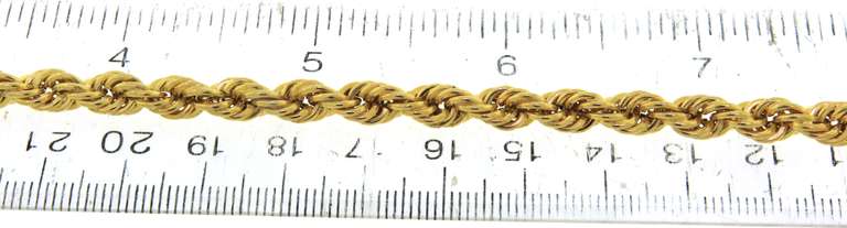 Magnificent 18kt Long Rope Chain Necklace