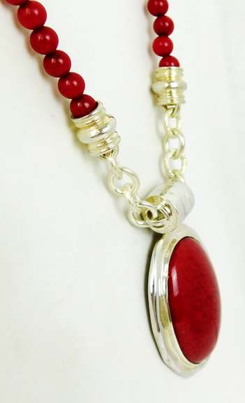 Big & Bold Esposito Vintage Sterling Calcite Necklace
