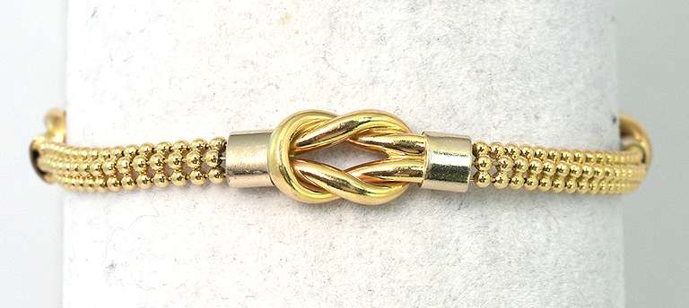 Unique Knot Design Bracelet, 14kt