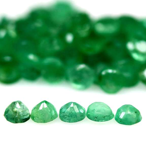 6.04ct 123 piece Zambian Emerald set