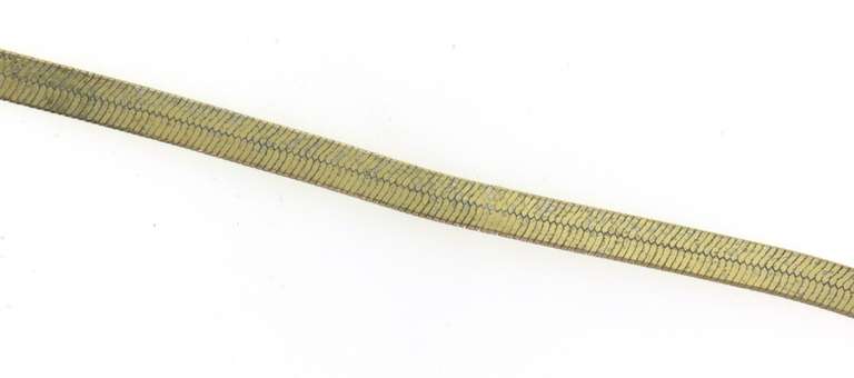 Italian Sterling Silver Group Lot Of Two Herringbone chain Necklace