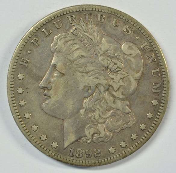 Rare key date 1892-S Morgan Silver Dollar in XF
