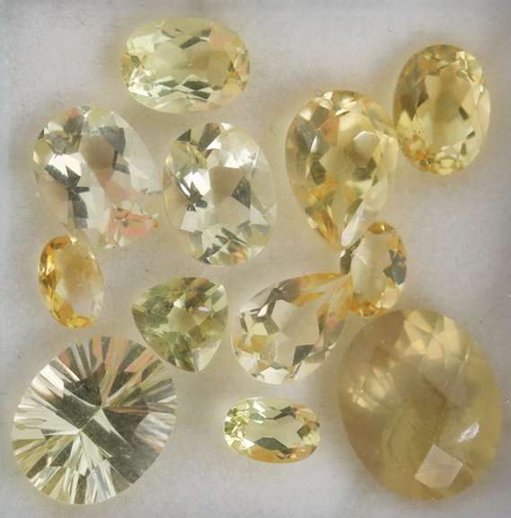 Glittering 18.72ct 12 piece assorted Citrine parcel