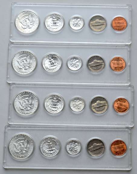 4 1964 Unc Year Sets