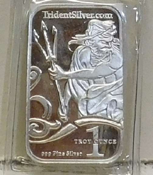 1 Oz Silver Bar PROOF - Trident