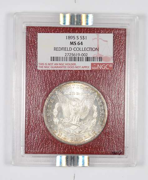 MS64 1895-S Morgan Silver Dollar - Redfield Collection Hoard NGC