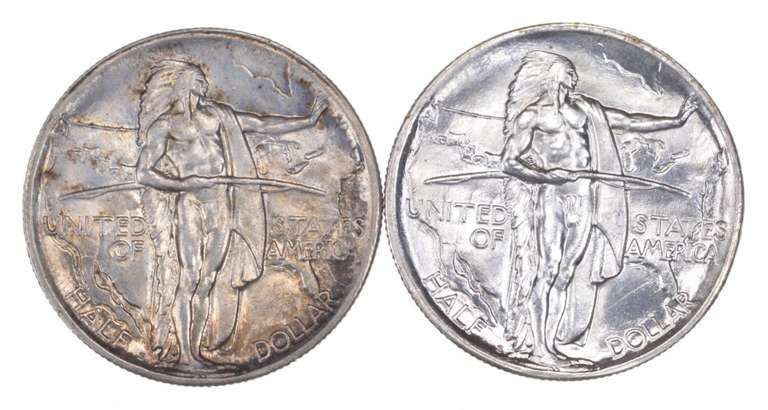Lot (2) 1926 & 1926-S Oregon Trail Commemorative Half Dollars - Unc