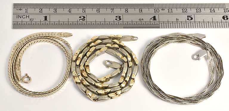 Varied Group of 3 Sterling Necklaces