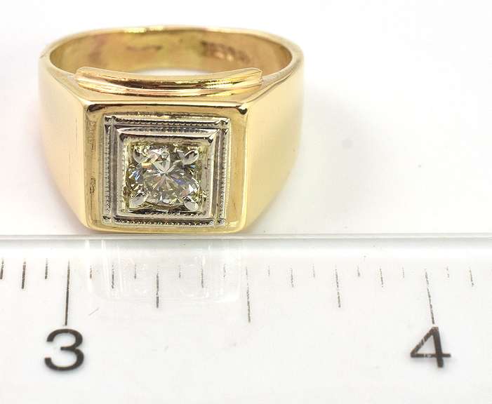 Huge 0.56CT Diamond Ring in 14KT Yellow Gold