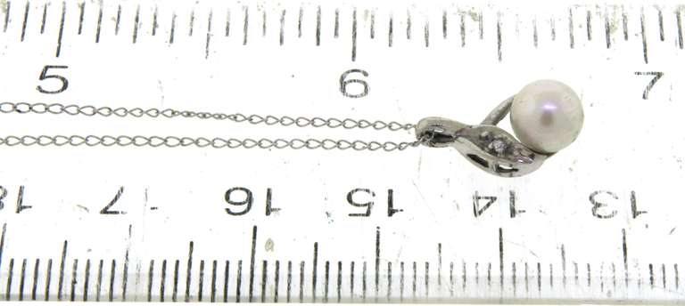 Exciting Pearl and Diamond Pendant on Chain